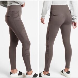 Athleta Delancey Moto Tight in Coffeehouse